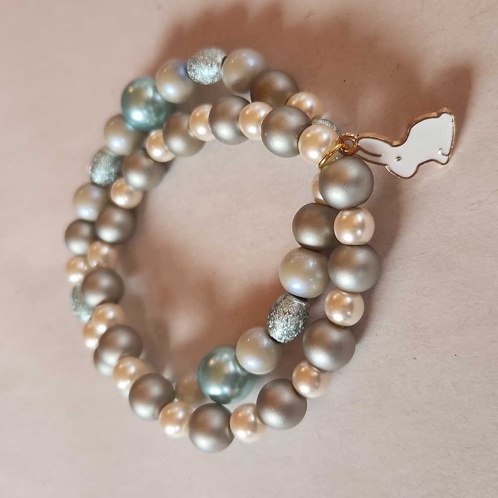 Bunny Charm Bracelet Set Handmade